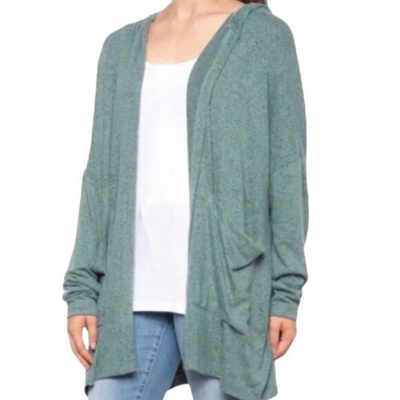 Young Fabulous & Broke Hooded Open Cardigan Sweater Oversized Size Medium - Picture 11 of 11